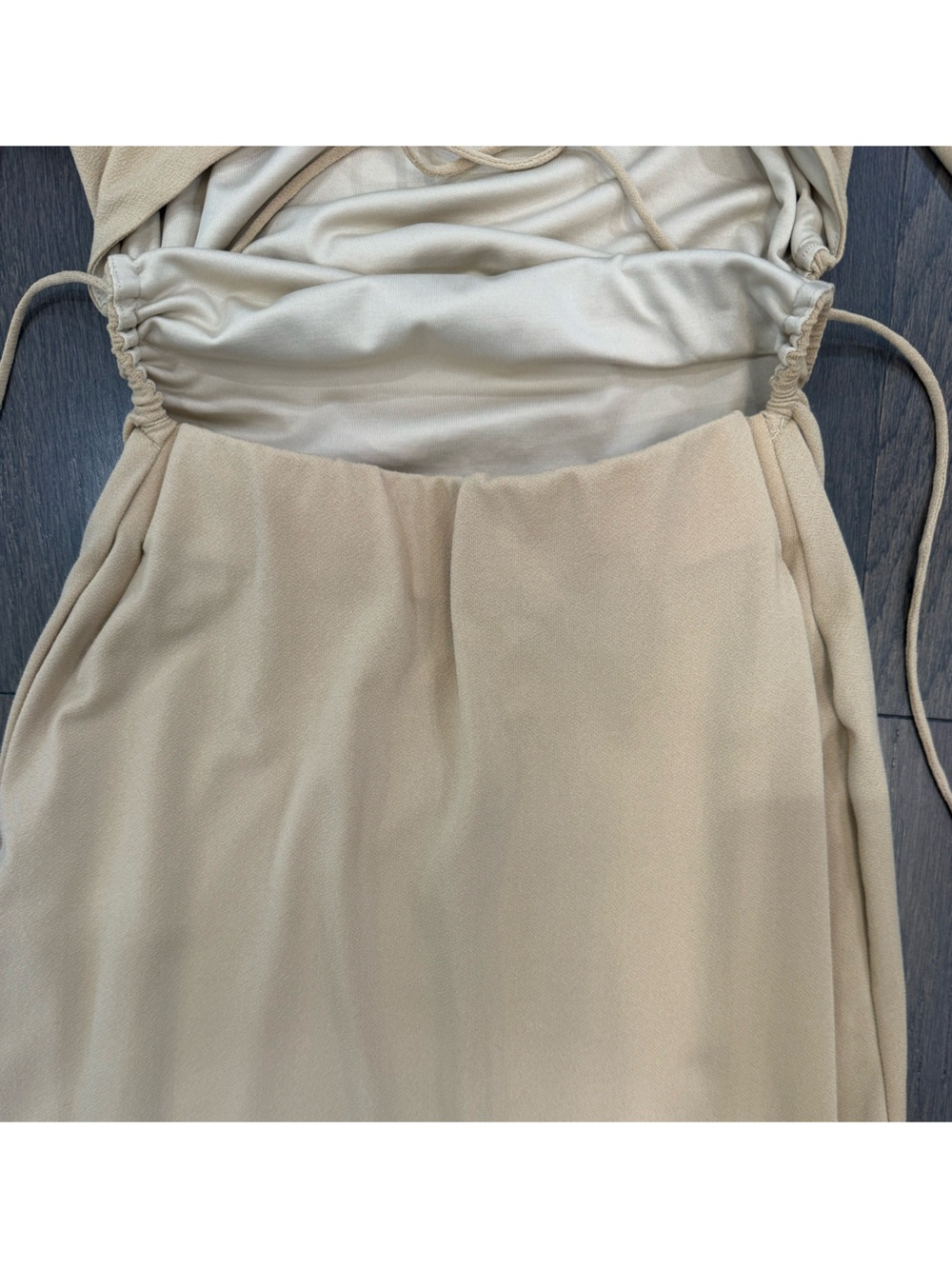 Significant Other Beige Long Sleeve Cutout Maxi Dress - Picture 7 of 7